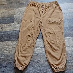 Free People khaki utility joggers